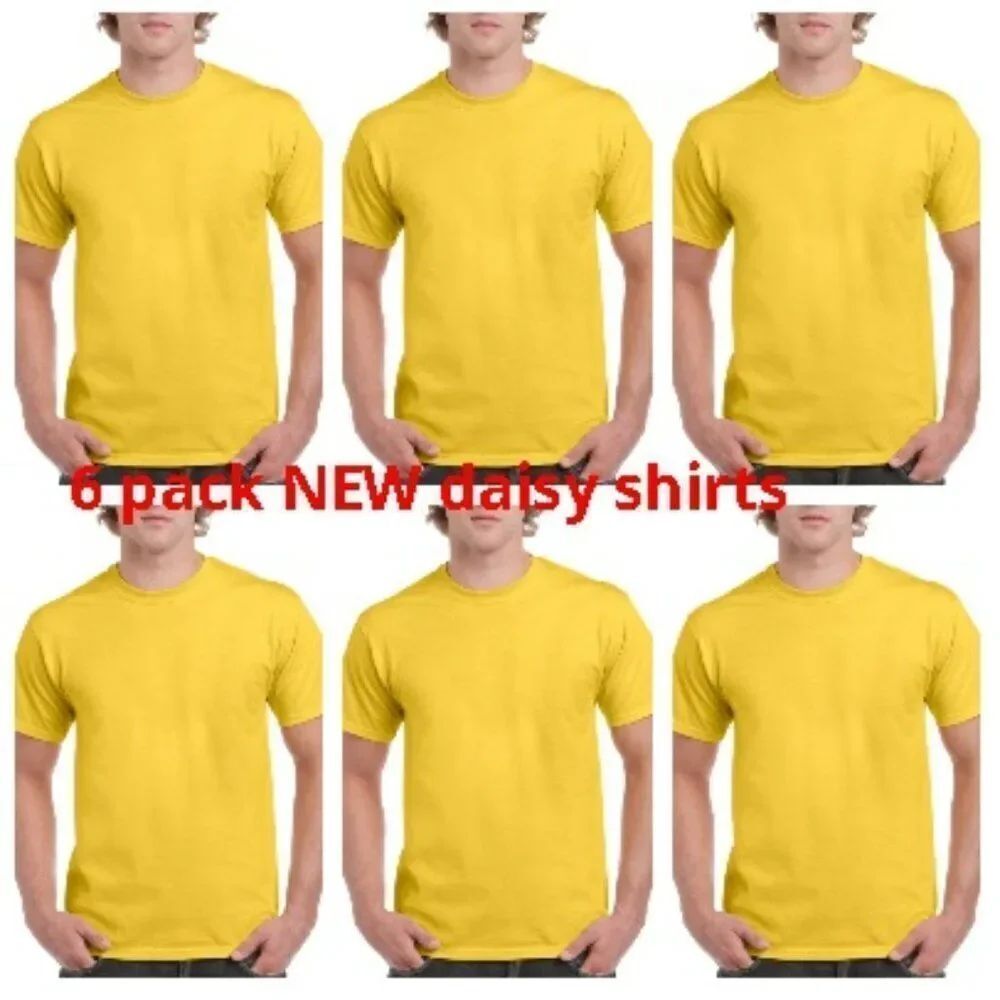 NEW 6 pack men shirt short sleeve 6 daisy shirts great deal!